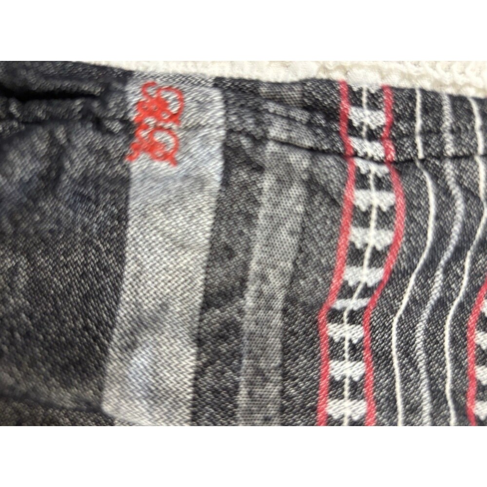 BR Heritage Blanket Stripe Men’s Large Tall Button Down Gray Slim Fit Southwest - Picture 13 of 14